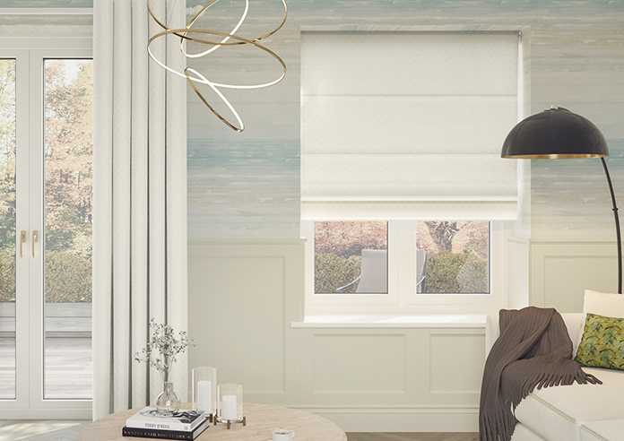 Galactica, Bone White - Twist&Fit Roman Blind - Image 3